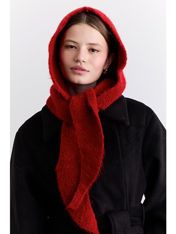 Manuka Soft Dokulu Bağlamalı Başlık Kırmızı