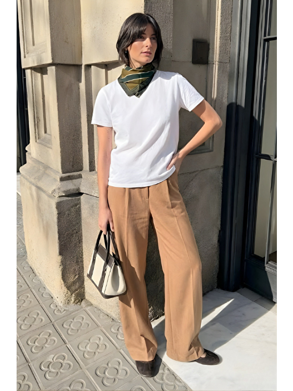 Mevra Palazzo Pantolon Camel