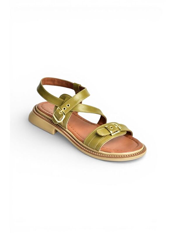 Fox Shoes Yeşil Kadın Sandalet Y996062509