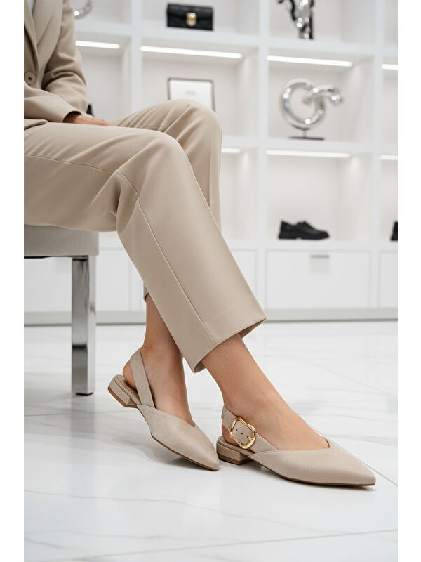 Ayakmod Kahverengi Ayakmod Hafif Kemerli Kadın Babet Ayakkabı 312552 Z