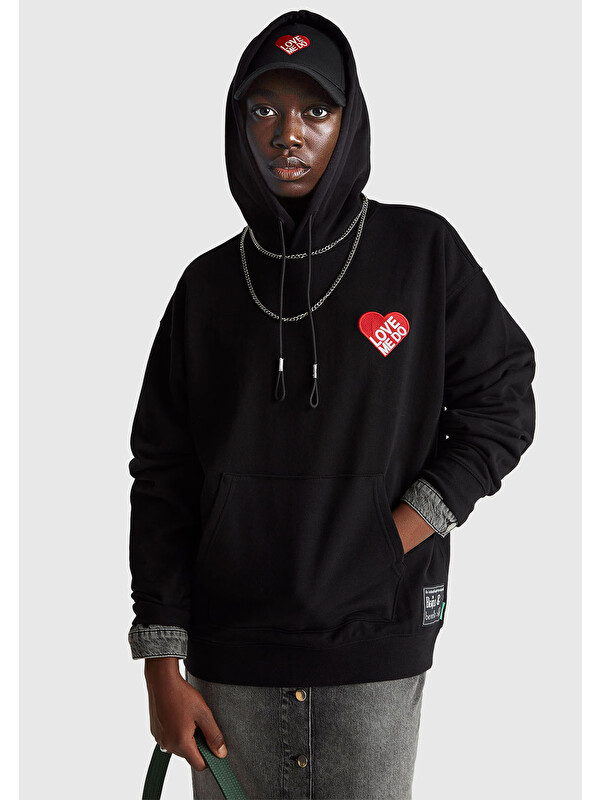 United Colors Of Benetton Unisex Pamuk Viskoz Karışımlı The Beatles Kapüşonlu Sweatshirt