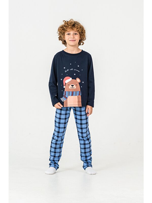 Mışıl Kids Let It Snow Ayıcık Baskılı Erkek Çocuk Pijama Takım