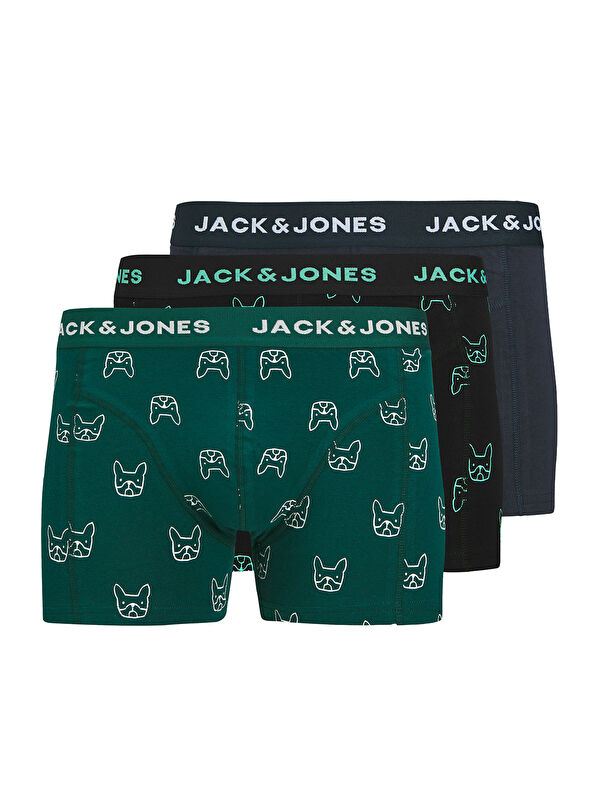 Jack & Jones Denim Dog 3'lü Paket Erkek İç Çamaşır