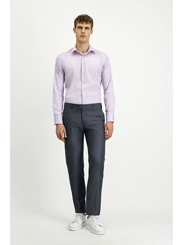 Kiğılı Uzun Kol Slim Fit Dar Kesim Pamuk Oxford %100 Pamuk Gömlek