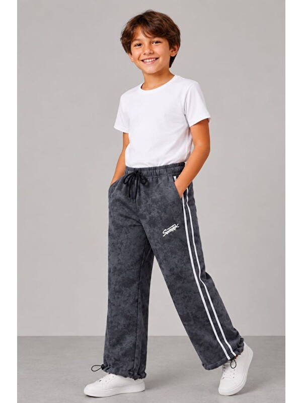 Pina Kids Erkek Çocuk Beli İpli Rahat Kesim Paça Ayarlanabilir Lastikli Eşofman Altı ESF7021