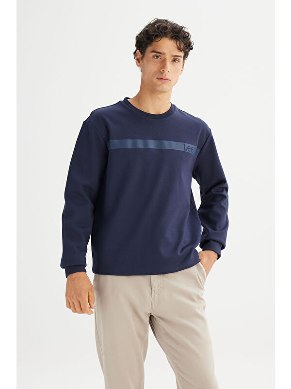 Lee Pamuklu Regular Fit Bisiklet Yaka Sweatshirt
