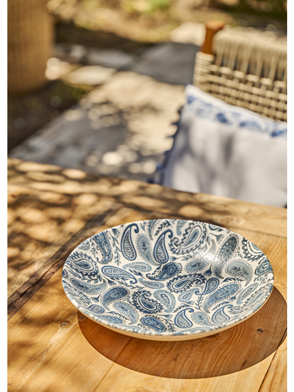 Bella Maison Paisley Porselen Salata Kasesi Mavi (30 cm)