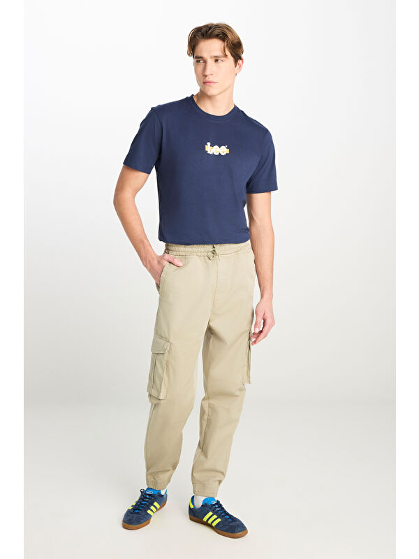 Lee Regular Fit Ribanalı Paça Kargo Cepli Haki Jogger Pantolon