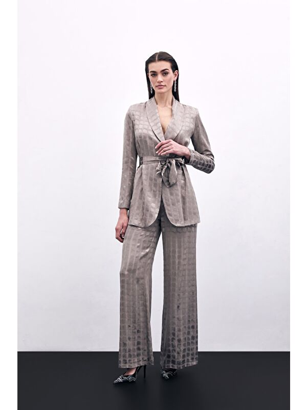 SATEEN Bol Paça Pantolon - Vizon