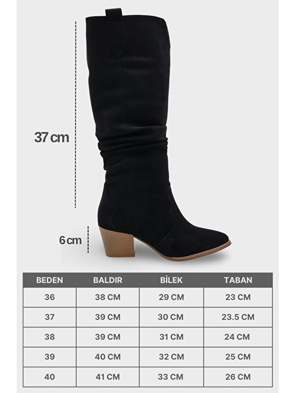 Gertie Kadın Siyah Sivri Burun Çizme - Görsel 8