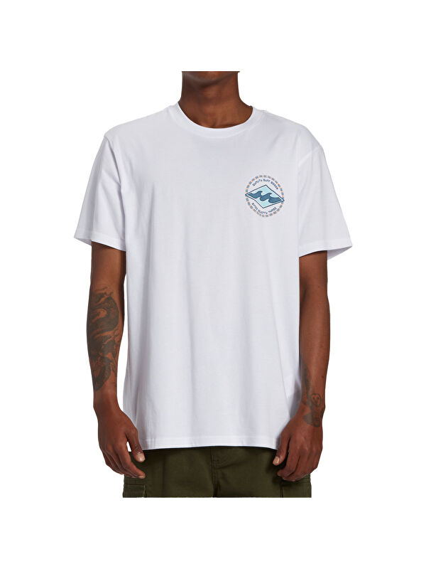 Billabong Rotor Diamond Tees Erkek Beyaz Tişört