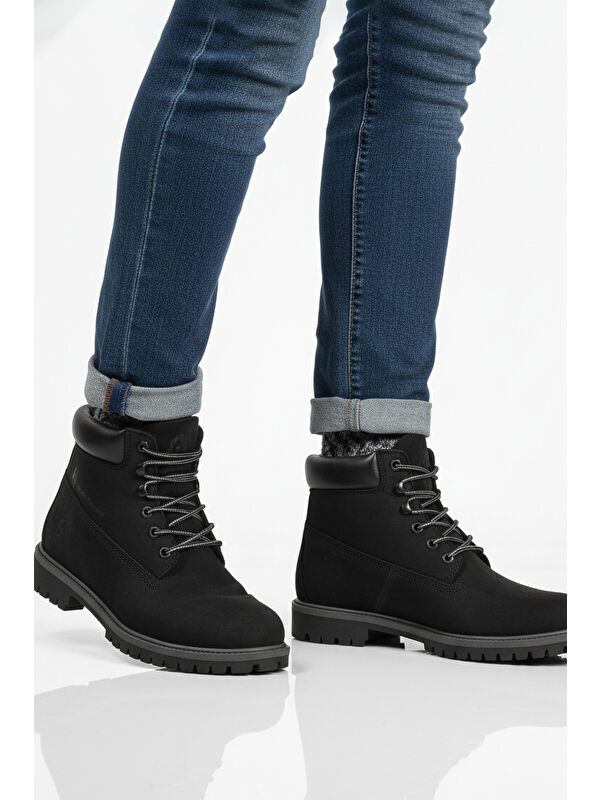 Ayakmod Kahverengi Ayakmod Nubuk Hakiki Deri Kaymaz Erkek Bot 725812 Helppo M