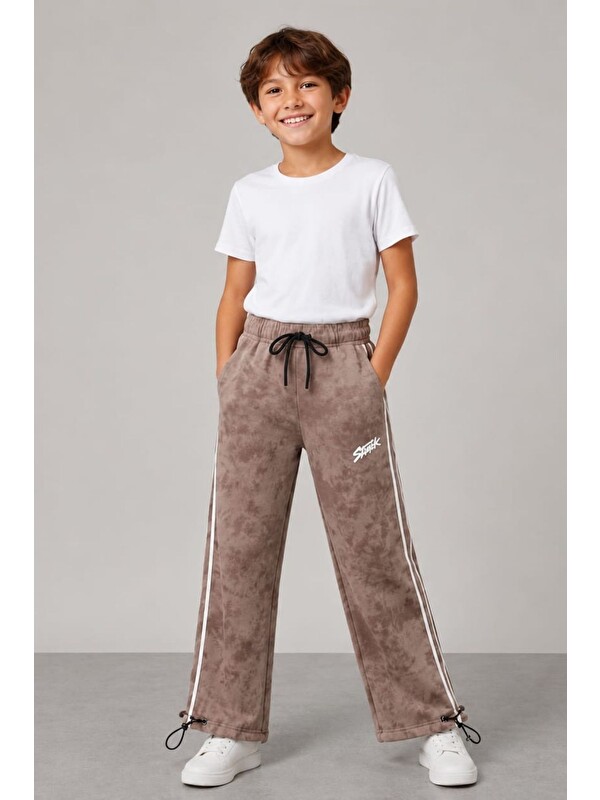Pina Kids Erkek Çocuk Beli İpli Rahat Kesim Paça Ayarlanabilir Lastikli Eşofman Altı ESF7021