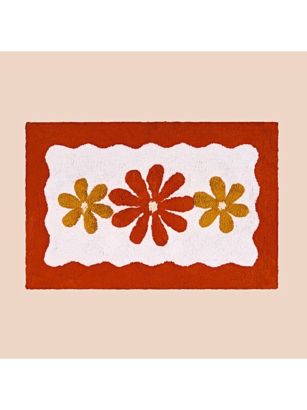 Evidea Soft Flor Tufting Banyo Paspası - Beyaz - 60x90 cm