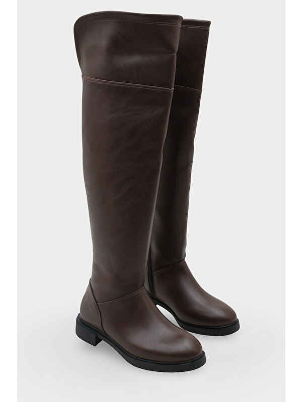 Oriana Kadın Koyu Kahverengi Çizme - Görsel 2