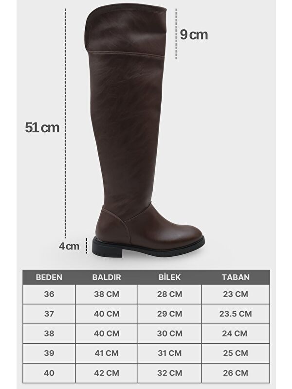 Oriana Kadın Koyu Kahverengi Çizme - Görsel 8