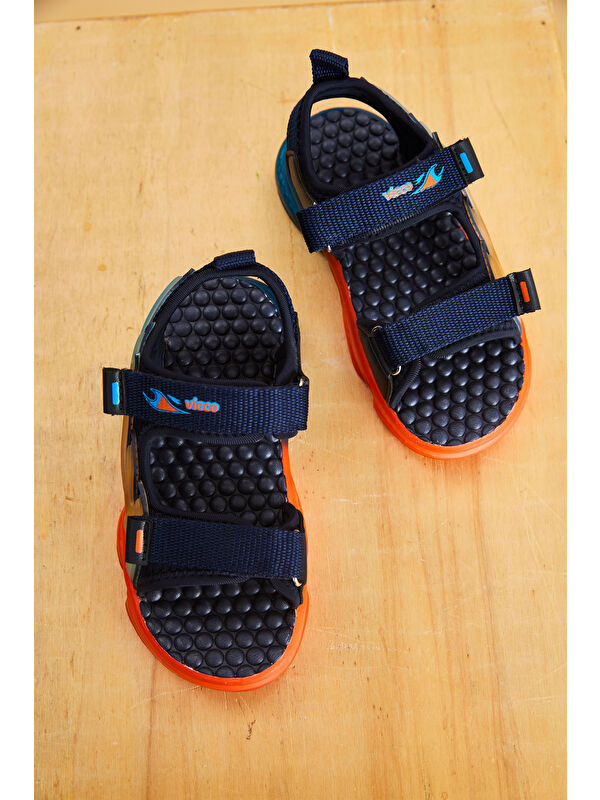 Jack Işıklı Erkek Okul Öncesi Lacivert Sandalet - Görsel 3