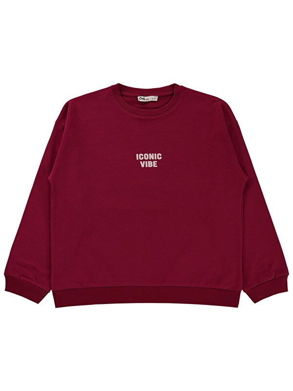 Civil Girls Basic 6-9 Yaş Sweatshirt - Bordo