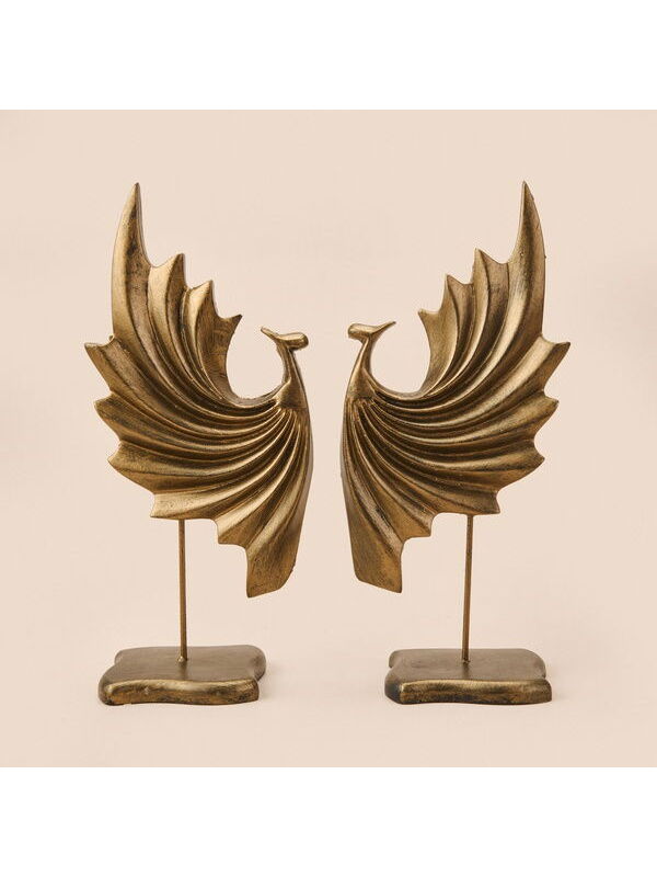 Evidea Deco Dragon 2'li Dekor - Gold - 32 cm