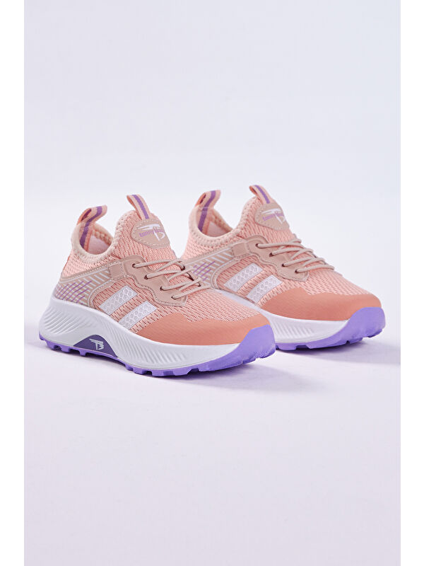 Tonny Black Beyaz Tonny Black Rahat Kalip Çocuk Unisex Nefes Alabilen Kumaş Bağcıklı Sneaker