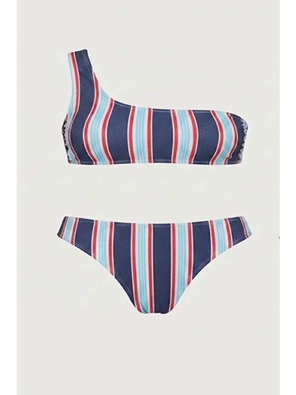 C&City Tek Omuz Bikini Takım 3280 Lacivert/Oranj