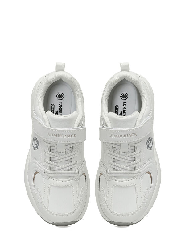 POL PU JR 5PR Beyaz Kız Çocuk Spor Ayakkabı - Görsel 5