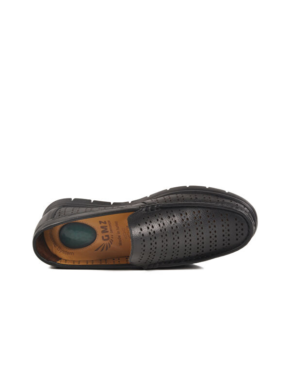 Siyah Hakiki Deri Jel Taban Anatomik Erkek Casual Ayakkabı Gmz 005 M - Görsel 5