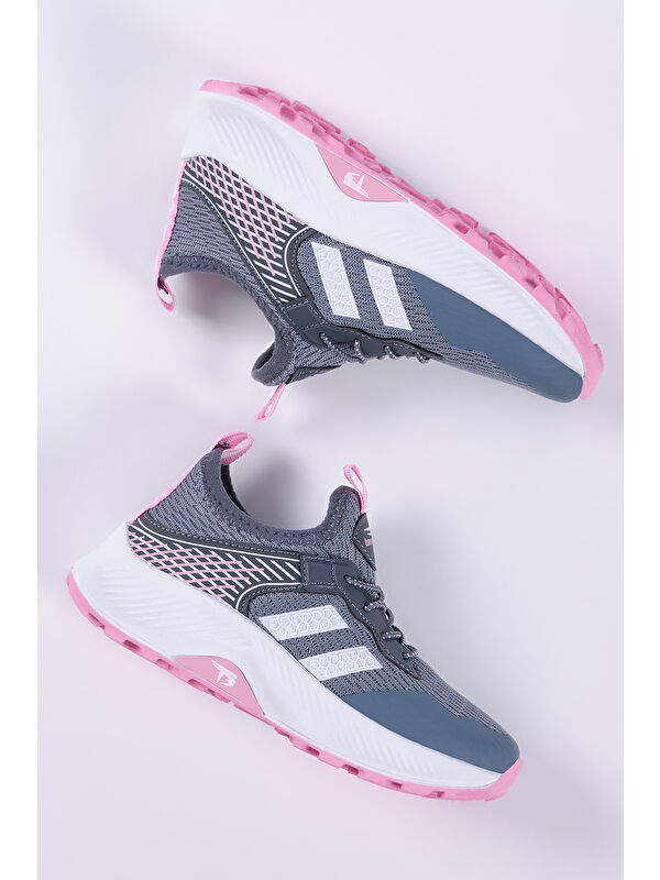 Tonny Black Beyaz Tonny Black Rahat Kalip Çocuk Unisex Nefes Alabilen Kumaş Bağcıklı Sneaker