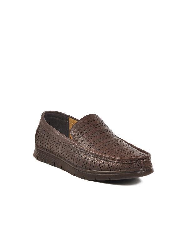 Kahve Hakiki Deri Jel Taban Anatomik Erkek Casual Ayakkabı Gmz 005 M - Görsel 4