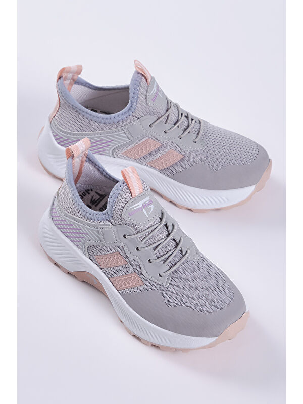 Tonny Black Beyaz Tonny Black Rahat Kalip Çocuk Unisex Nefes Alabilen Kumaş Bağcıklı Sneaker