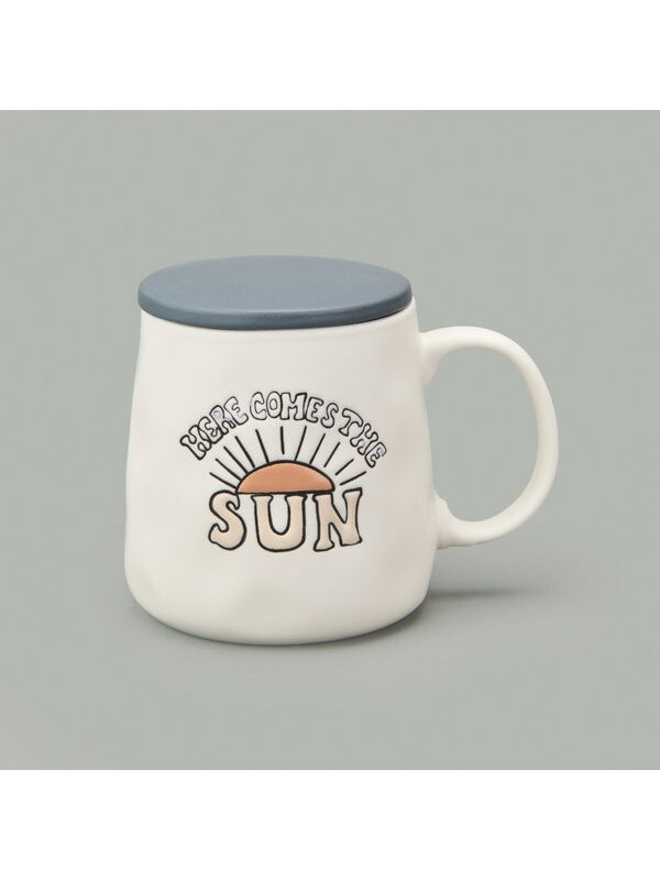 Evidea Kitchen Here Comes The Sun Kupa - Krem - 450 ml