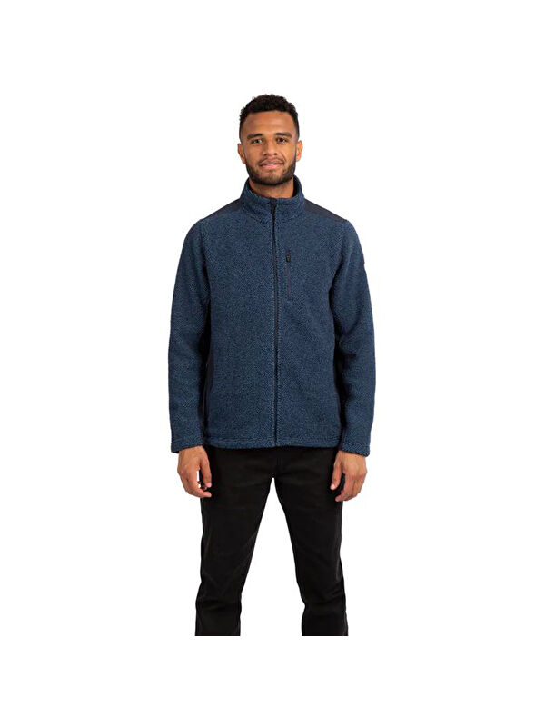 Trespass Faratino - Fleece At300 Erkek Mavi Polar Fermuarlı Sweatshirt