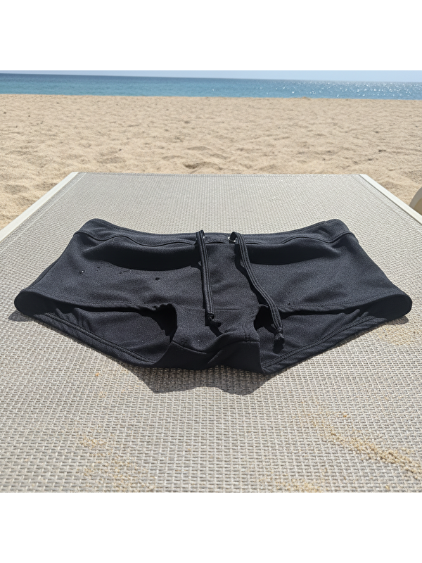 Bonbon Kadın Plaj Giyim Siyah Renk Şort Bikini Alt Bb2567