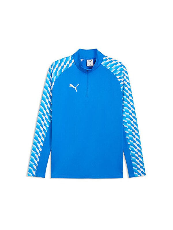 Puma Teamliga26 Training 1/4 Zip Erkek Futbol Antrenman Uzun Kollu Tişört 65972402 Mavi