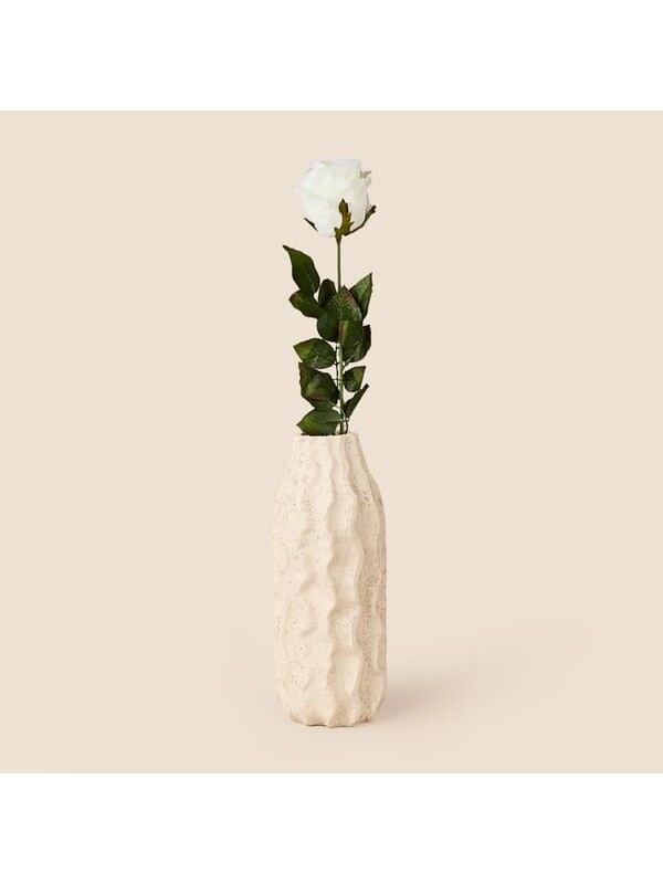 Evidea Deco Gül Yapay Dal Çiçek - Beyaz - 74,5 cm
