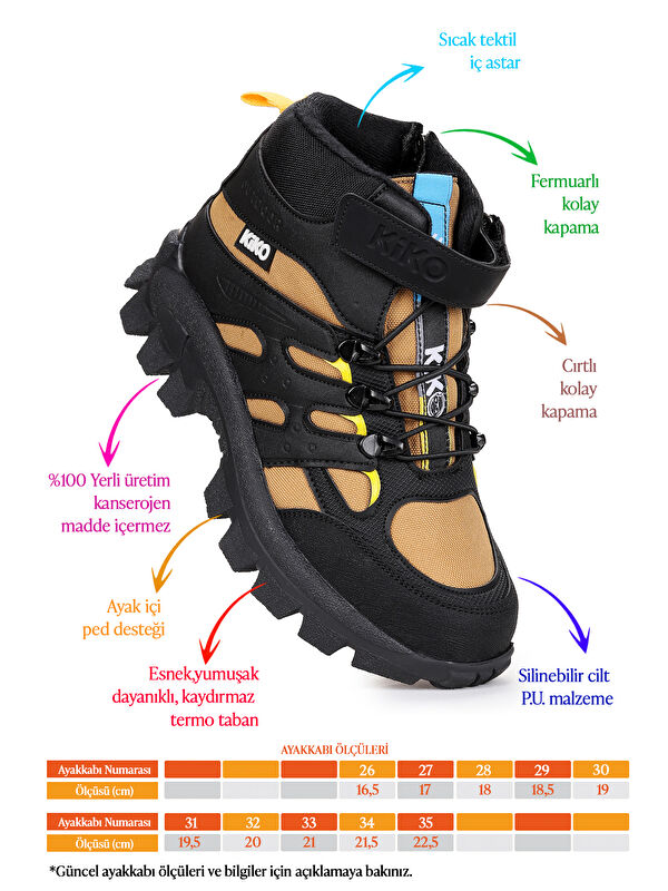 Sumy Termo Taban Cırtlı Erkek Çocuk Spor Bot Ayakkabı - Görsel 3