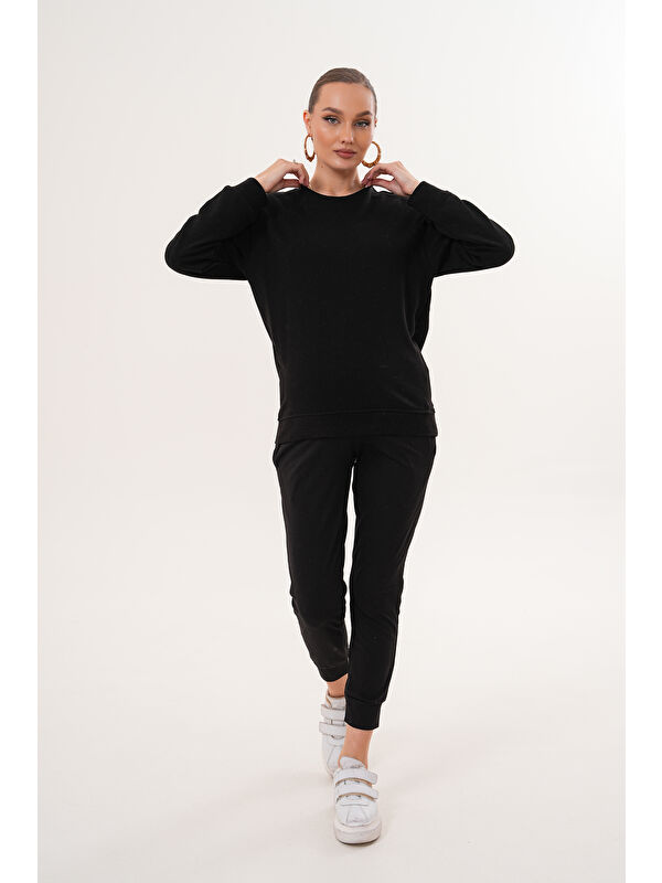 MİSS DÜNYA LİSSA Bisiklet Yaka %100 Pamuk Hamile ve Lohusa Basic Sweatshirt