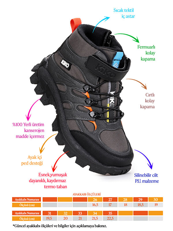 Sumy Termo Taban Cırtlı Erkek Çocuk Spor Bot Ayakkabı - Görsel 3