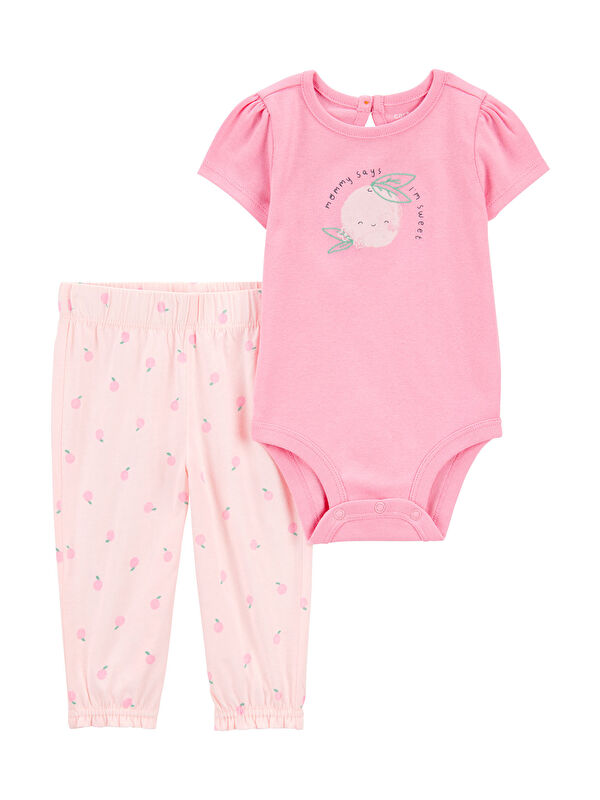 Carter's Kız Bebek Body Pantolon Set 2'li Paket