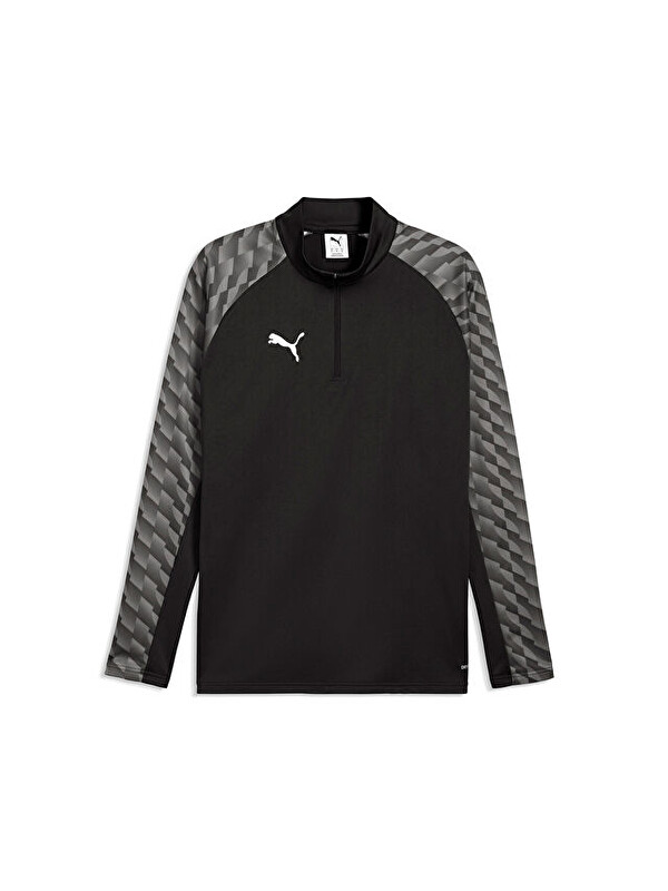 Puma Teamliga26 Training 1/4 Zip Erkek Futbol Antrenman Uzun Kollu Tişört 65972403 Siyah