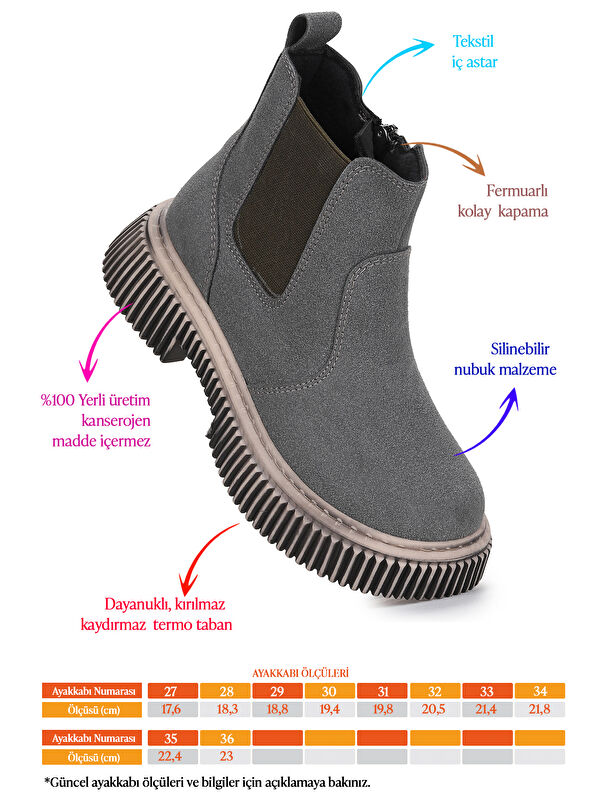 Penka Fermuarlı Erkek Çocuk Günlük Bot Ayakkabı - Görsel 3