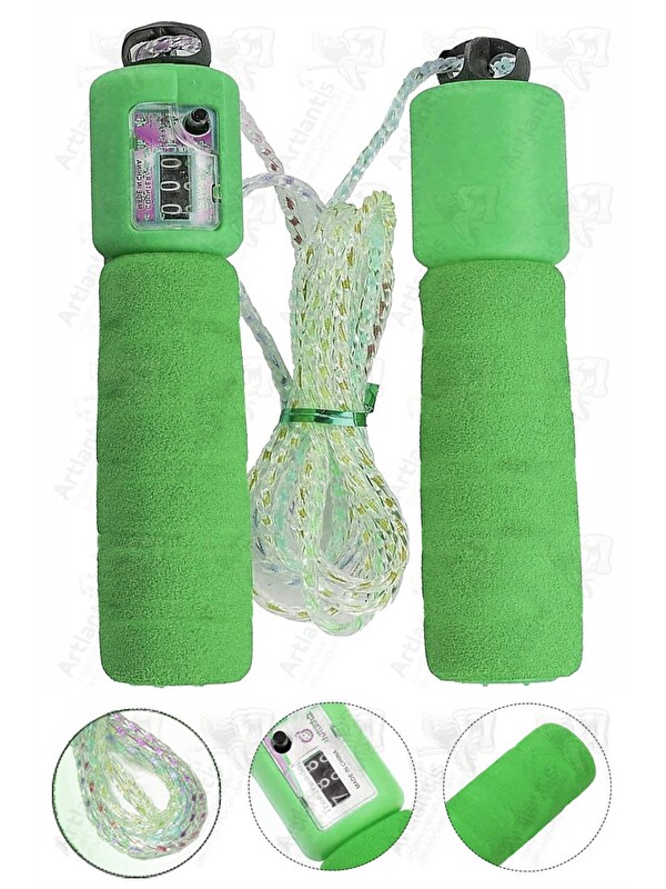 Artlantis Atlama İpi Ayarlanabilir Sayaçlı Plastik İpli 1 Adet Ayarlı Göstergeli Atlama İpi Evde Spor İpi Süng