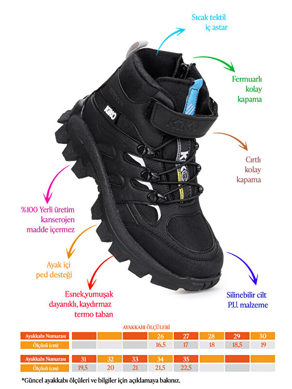 Sumy Termo Taban Cırtlı Erkek Çocuk Spor Bot Ayakkabı - Görsel 3