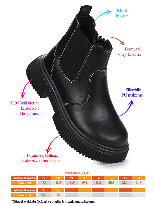 Penka Fermuarlı Erkek Çocuk Günlük Bot Ayakkabı - Görsel 3