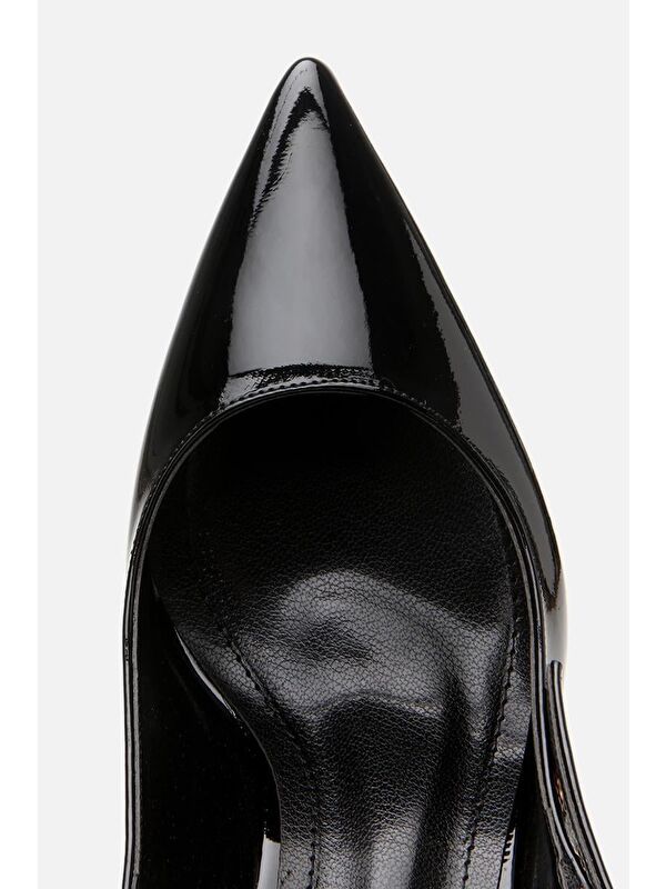 Kadın Rugan Siyah Kemerli Stiletto - Görsel 6