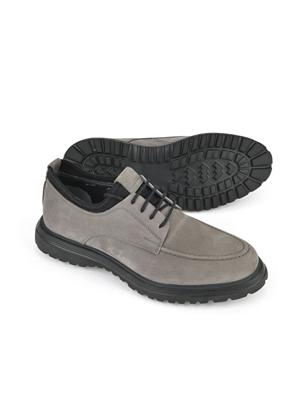 Erkek Hakiki Deri Ayakkabı 153498Z173312 Gri - Görsel 5