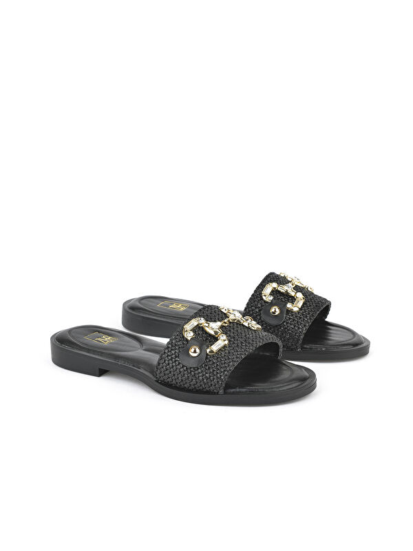 Hasır Kadın Terlik 1511044Z5001 Siyah - Görsel 3