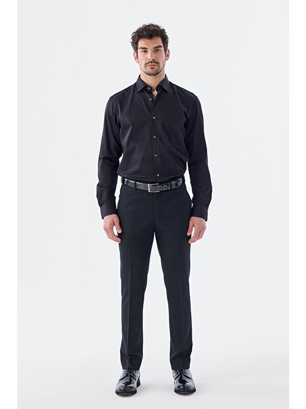 JAKAMEN Siyah Comfort Fit Yan Cep Pantolon