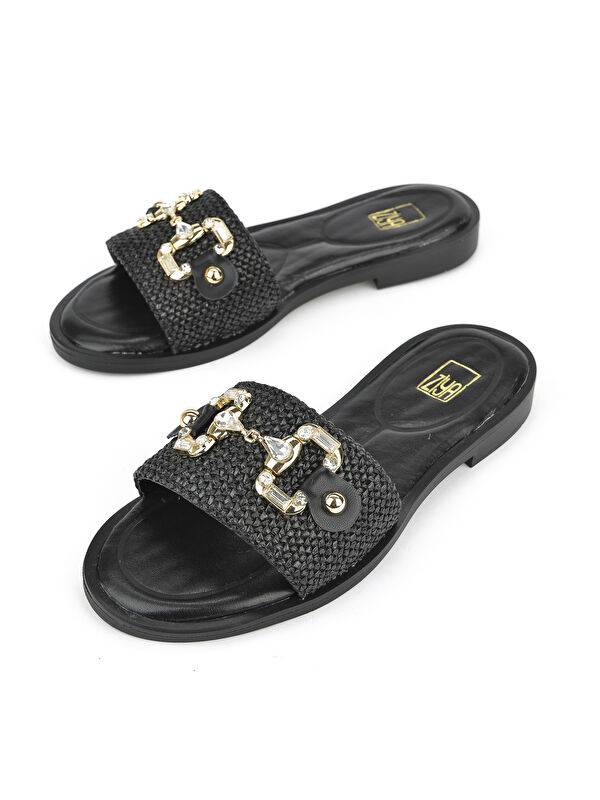 Hasır Kadın Terlik 1511044Z5001 Siyah - Görsel 6