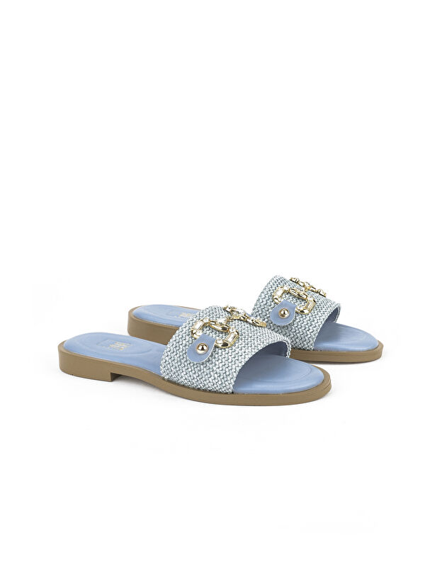 Hasır Kadın Terlik 1511044Z5001 Mavi - Görsel 3